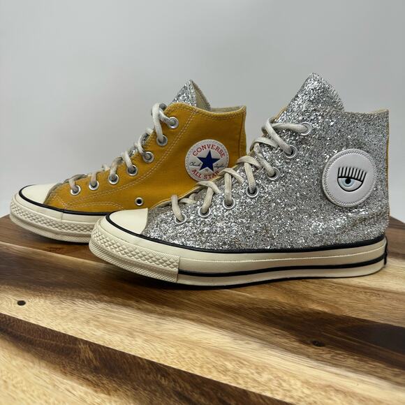 Converse x Chiara Ferragni Paillette Big Eyes Black Chuck Taylor Hi All Star 7 - Picture 1 of 9